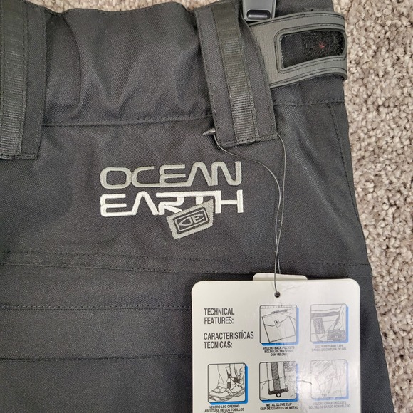 Ocean Earth Men's Black Ski Snowboard Pants Size S Waterproof Insulated NWT - Picture 4 of 12
